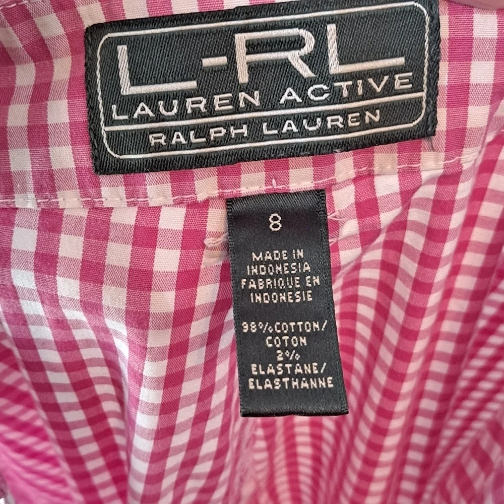 Lauren Ralph Lauren Pink Gingham Capris - Cropped Straight - Picture 8 of 10